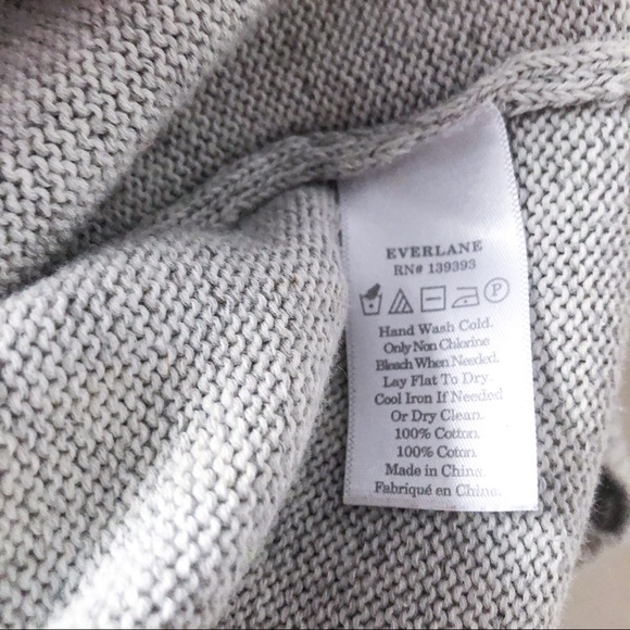 Everlane Gray Boxy Cropped Low V-neck Sweater XS - Picture 8 of 8